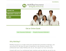 Tablet Screenshot of mckillopinsurance.com